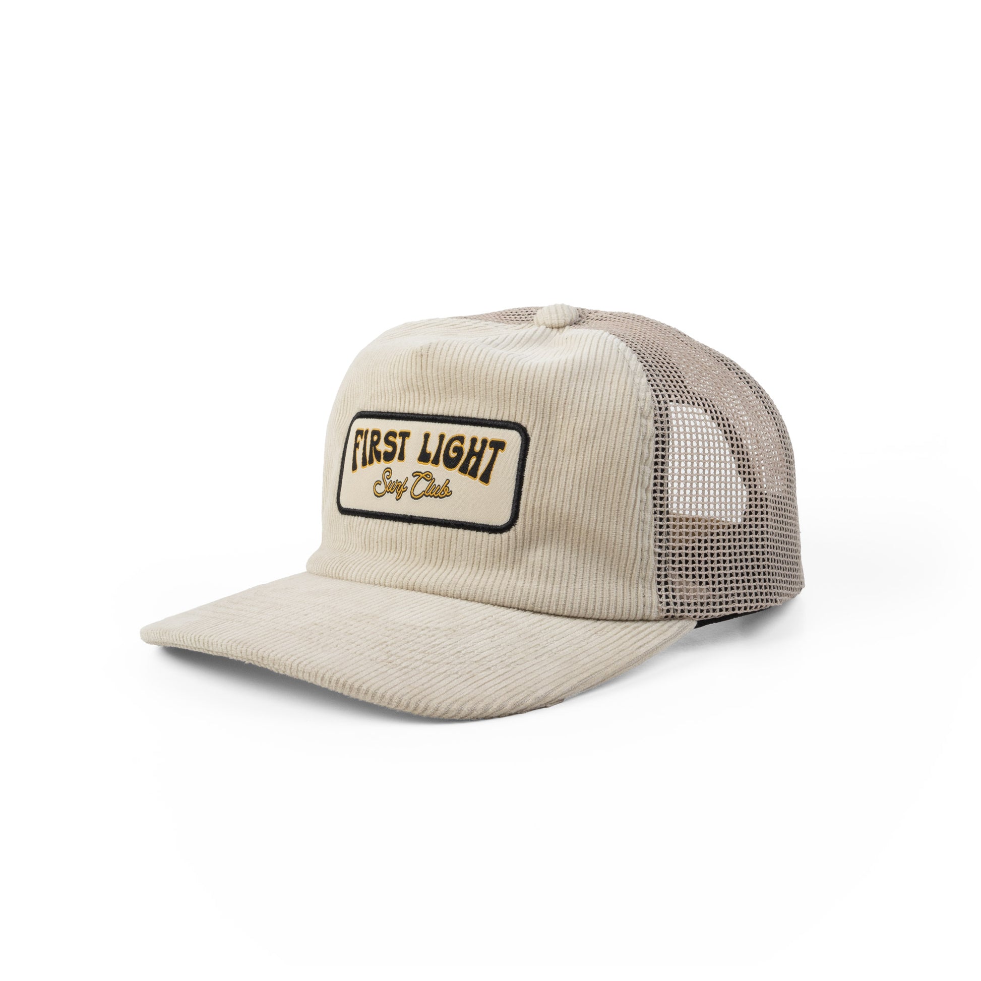 First Light Surf Club Corduroy Trucker Hat, Sand