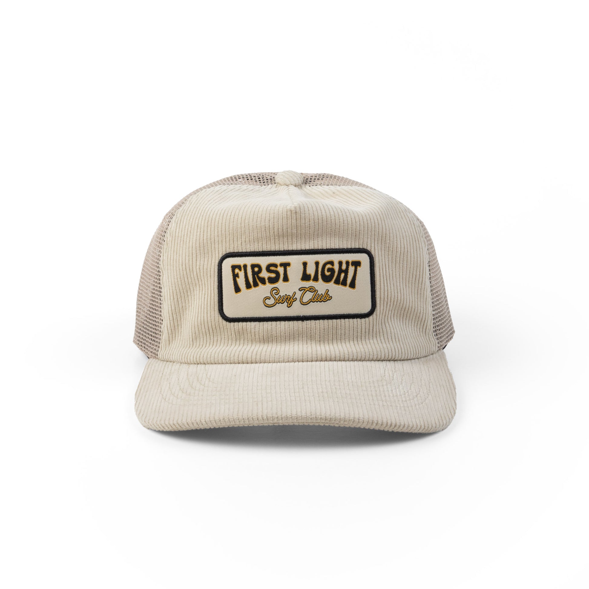First Light Surf Club Corduroy Trucker Hat, Sand