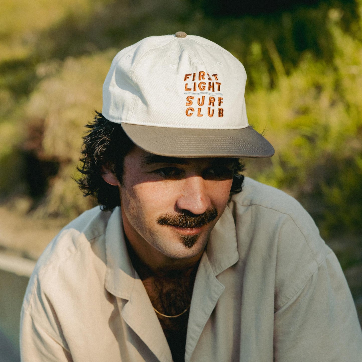 Surf Check Snapback - Brown/White