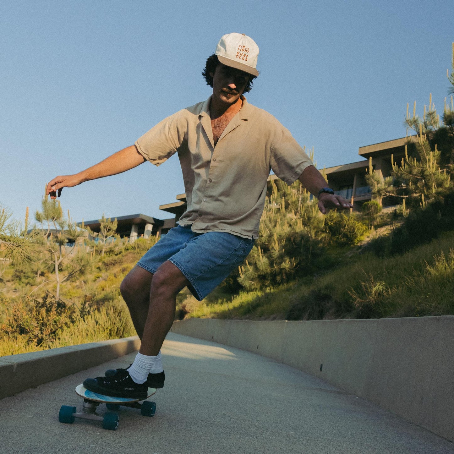 Surf Check Snapback - Brown/White