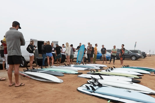 Degree 33 surboards, first light surf club, carlsbad, san diego, demo, sip and rip, coffee, community