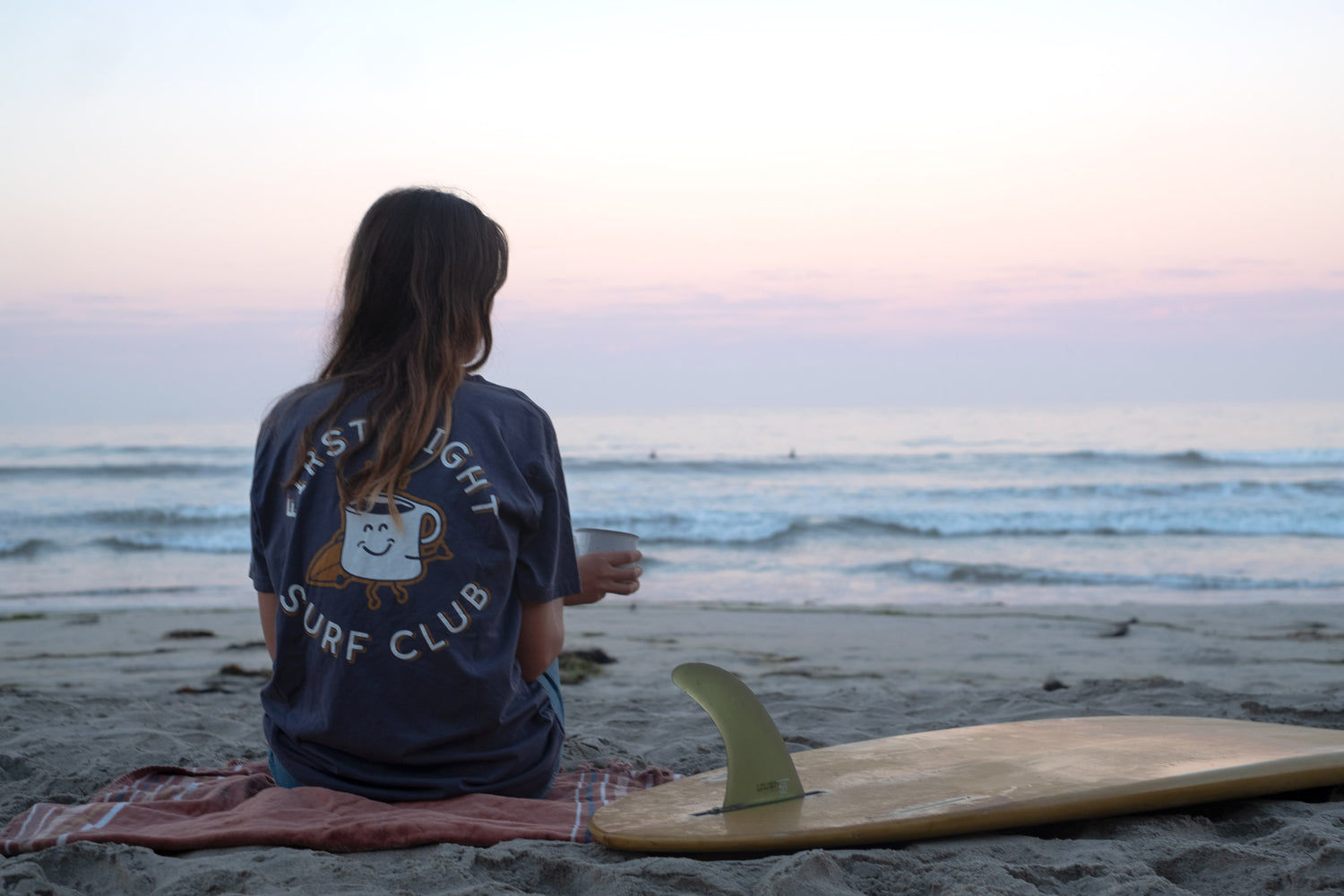 First Light Surf Club dawn patrol sunrise early morning surfing before work San Diego Encinitas Carlsbad Oceanside coffee and waves