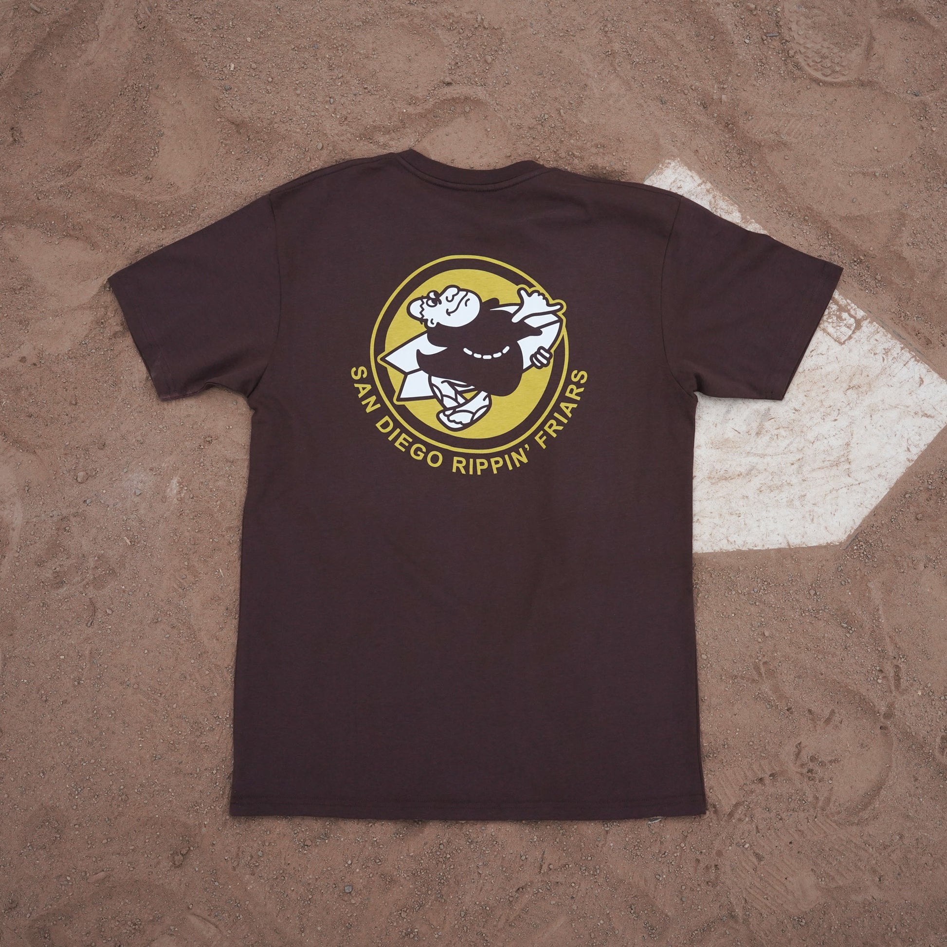 San Diego Rippin Friars Tee, Brown and Gold