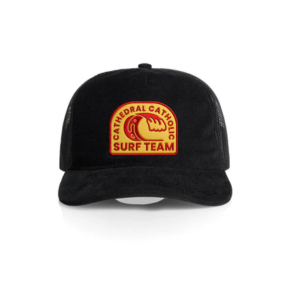 CCHS Surf Team Hat - Black Corduroy Trucker