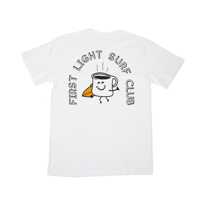 Natural White First Light Surf Club Coffee Mug Surfing Tee Shirt